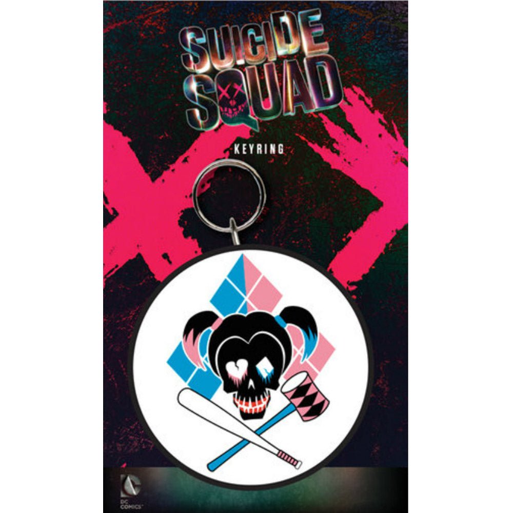 SUICIDE SQUAD スーサイドスクワッド (ジョーカー 生誕 80周年 ) - Harley Skull / ラバー・キーリング / キーホルダー - PGS